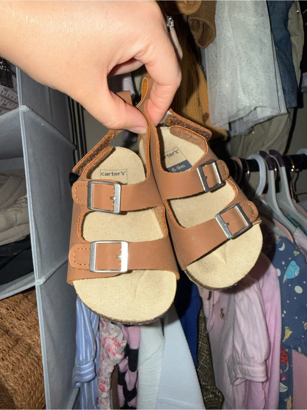 Carter's Tan Toddler Buckle Sandals